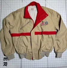 Vintage Miller High Life Racing Team Tan Jacket Men's XL Carson Promotion Group