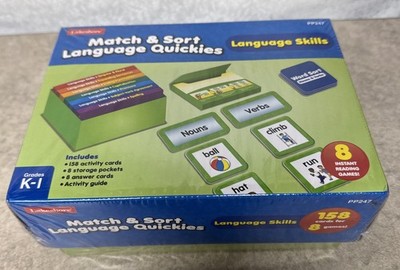 Lakeshore Match & Sort Language Quickies Vocabulary Card Set, Grades K-1 U31
