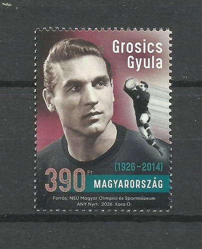 U 28  Hungary 2026 Gyula Grosics was born 100 years ago MNH/Mint