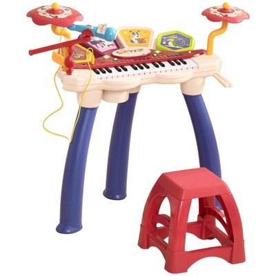 2 in 1 Kids Piano Keyboard with Drum Set, 32-Key Electronic Musical Instrumen...