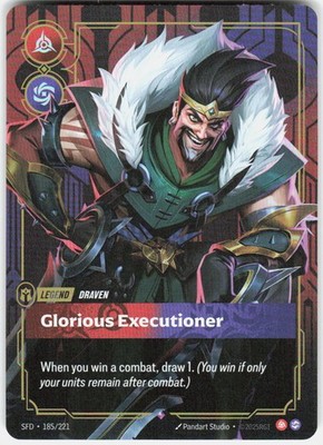Draven Glorious Executioner Foil 185/221 Spiritforged Riftbound