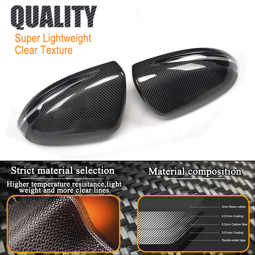 2x Carbon Spiegelkappen Außenspiegel für Mercedes Benz C/S Klasse W205 W222 W213 - Bild 8 von 11