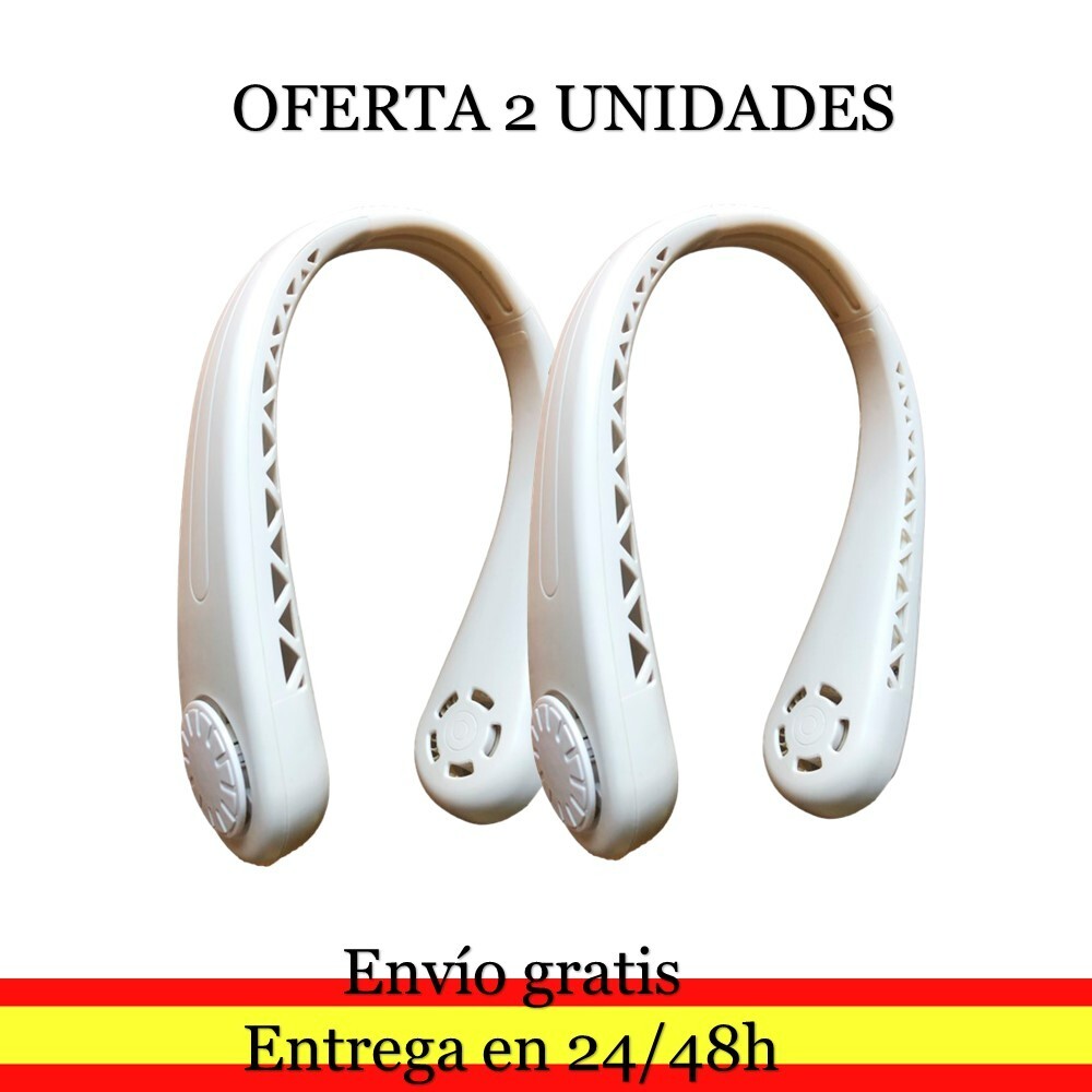 OFERTA 2 UNIDADES Ventilador de cuello portátil sin aspas aire deporte playa