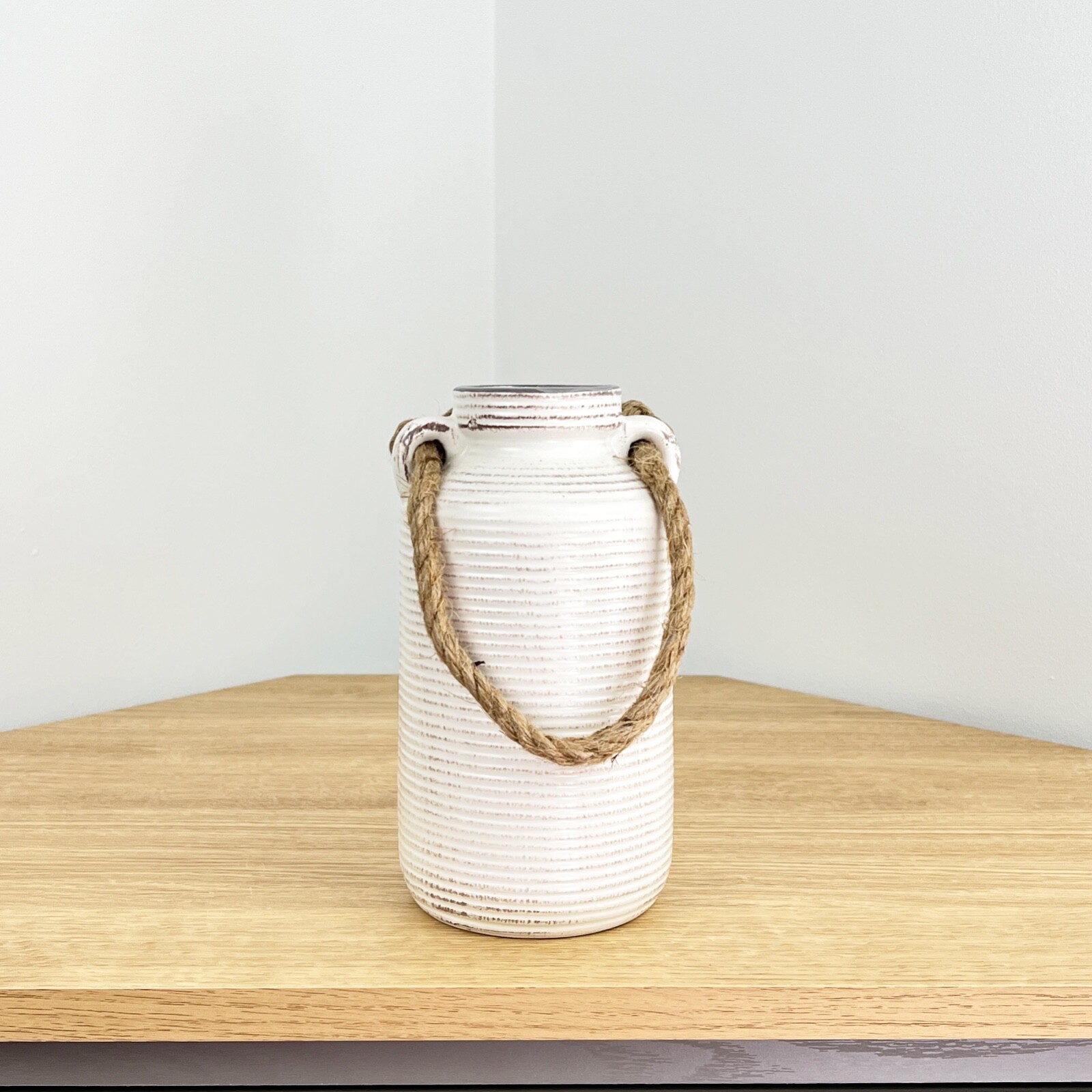 19cm Ceramic Vase for Pampas Grass Flowers Dried Rustic Vintage Home Decoration