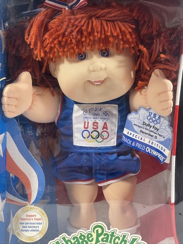 Vintage 1995 Olympikids Cabbage Patch Kids Doll Track Field Red Hair eyes - Picture 4 of 12