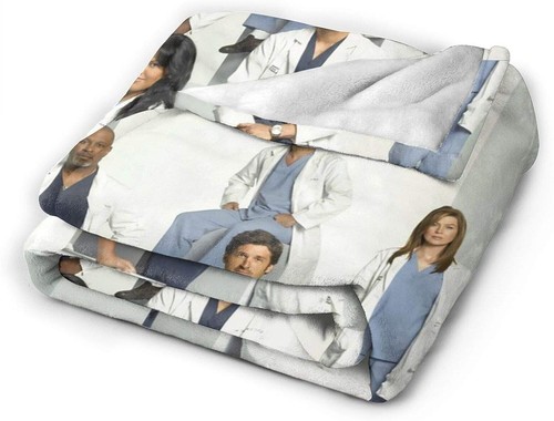 JooKrrix G-rey's A-natomy Flannel Fleece Blanket with Pompom Fringe 50x40 inch  - Picture 2 of 2