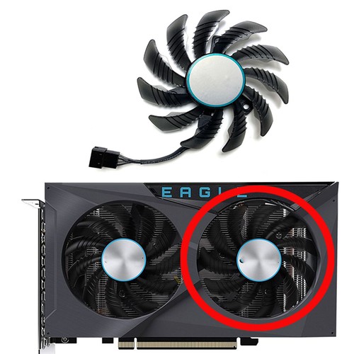 1 Set Graphics Card Fans Cooling Fan for GIGABYTE RX6500XT EAGLE - Picture 16 of 17