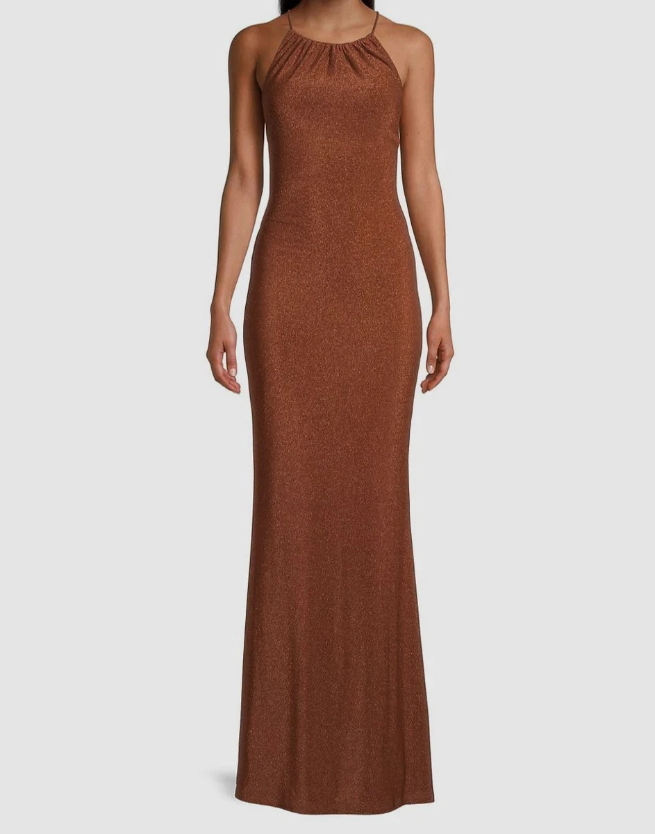 sachin and babi light blue dress Brown Halter Dress main image 0