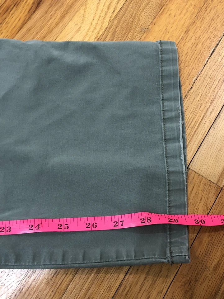 Vintage Faded Glory Y2k Cargo Pants Women's 10 Green Front Hi-Rise Side Buckle - Image 3 of 4