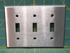 MULBERRY 97073 3-GANG 430 STAINLESS STEEL SATIN FINISH SWITCH WALL PLATE