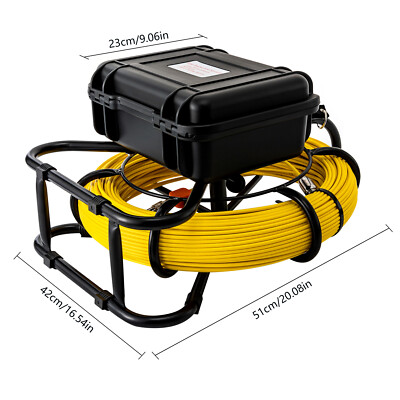 Drain Sewer Camera Pipe Inspection Camera System 60m / 200ft Cable W/9'' Monitor