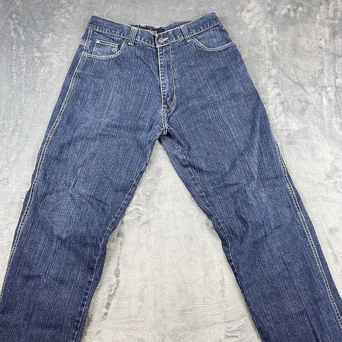 Ubug Men's Jean Pants 36x32 Baggy Hip Hop Grunge Embroidered Ubug Men's Jean Pants 36x32 Baggy Hip Hop Grunge Embroidered