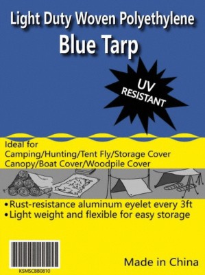 PRO SOURCE Light Duty Blue Polyethylene Tarp: UV Resistant, 40' x 20' x 5 mil
