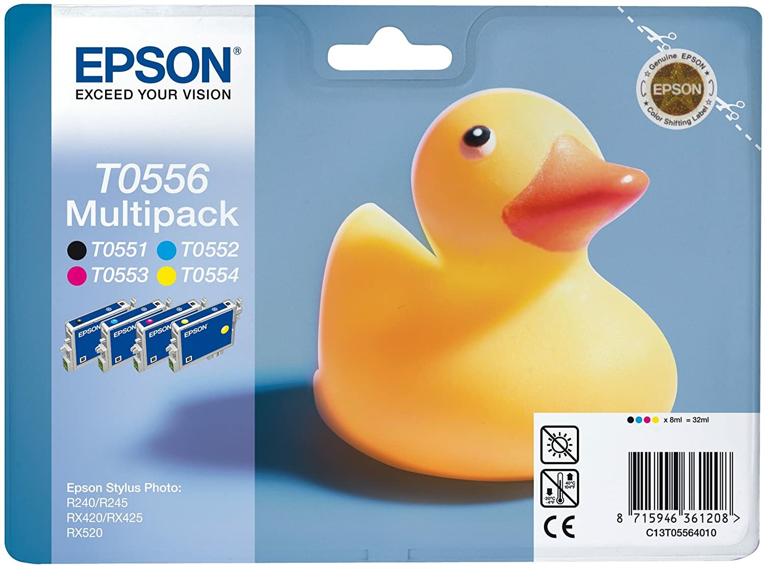 Cartouche d'encre Epson T0556 multipack pour éviter les pannes d'impression et obtenir des textes nets