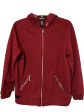 Vintage Lauren Jeans Co Ralph Lauren Red full zip jacket Leather Trim Sz S