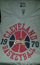 CLEVELAND NBA 4 Her By UNK Graphic Embellished Tee Size L NWT