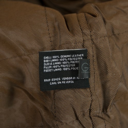 Black Rivet Brown Heavy Lined Leather Motorcycle Jacket L NWT $700 - Picture 6 of 8