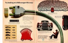1972 VW Volkswagen Sedan 111 Beetle Bug Rolls-Royce Cowboy Hat 2-Page Print Ad