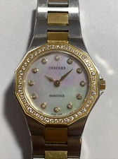 CONCORD MARINER 26mm quartz DIAMOND Bezel/mother of pearl dial 0311396 $3400