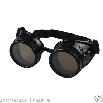 Neu Steampunk Brille Retro Cosplay Cyber Vintage Retro Schweißerbrille Goth Emo