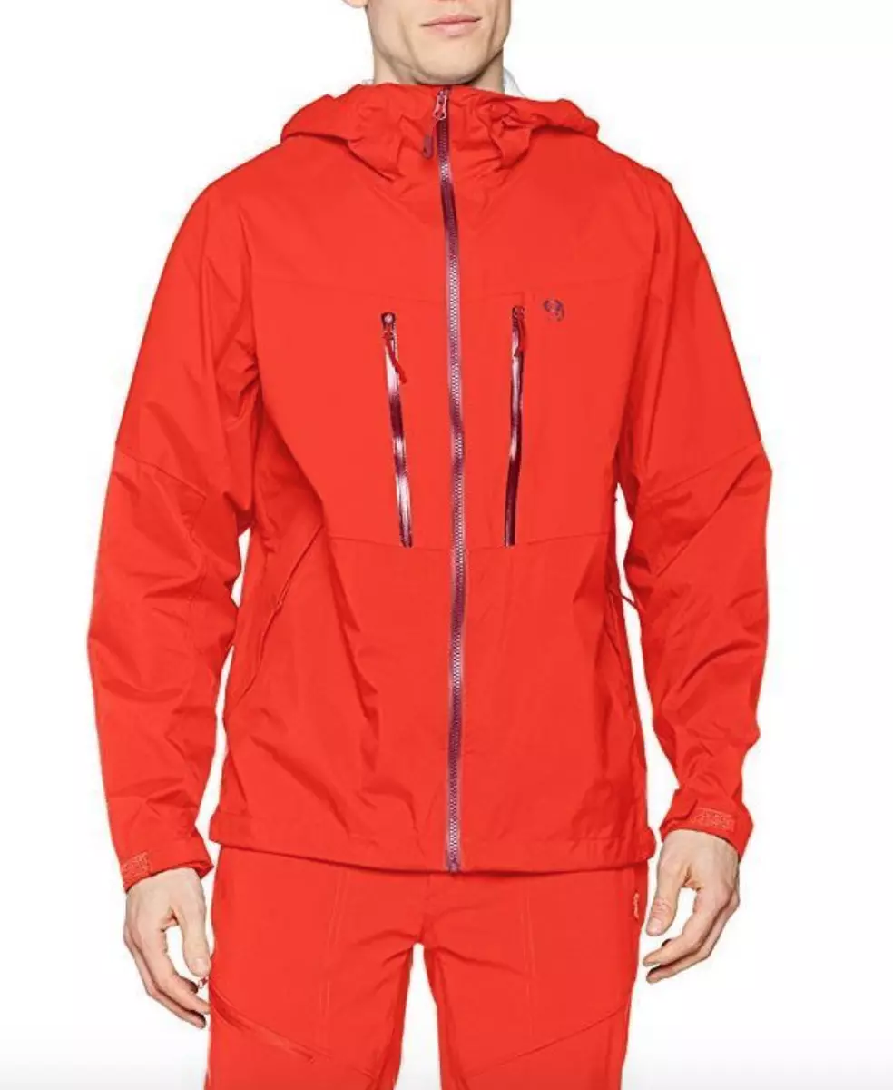 Chaqueta impermeable hombre MOUNTAIN roja