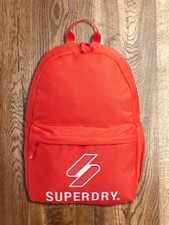 Superdry Unisex Essential Montana Backpack Rucksack Bright Red Sporty Vibrant