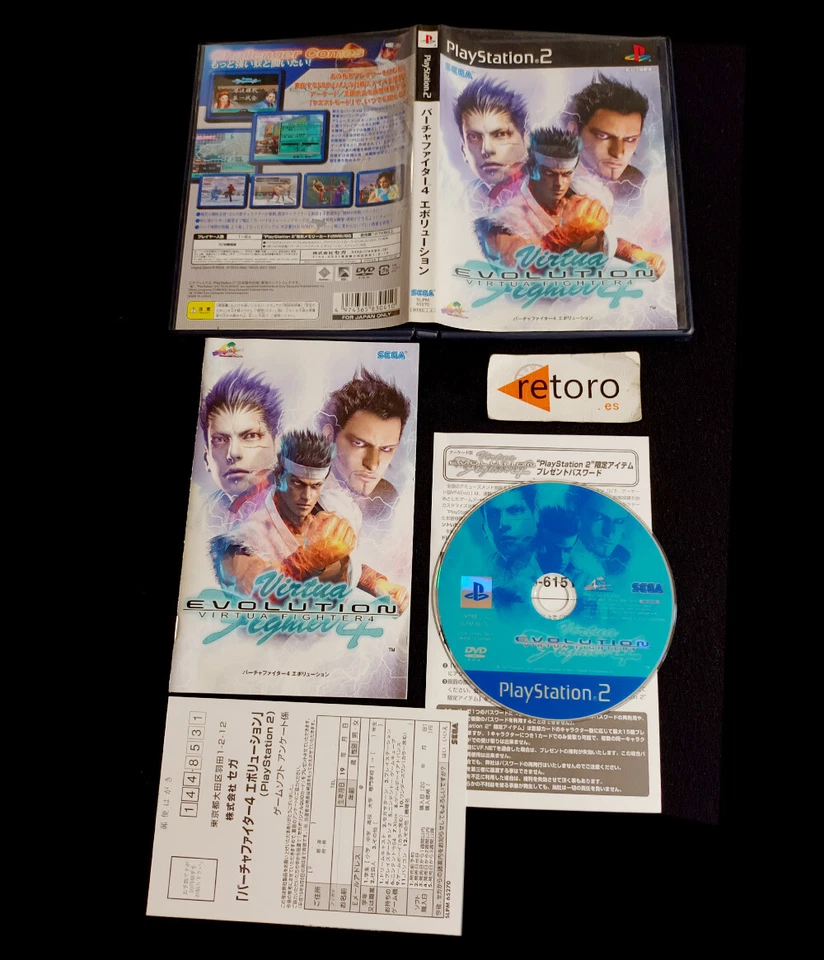 VIRTUA FIGHTER 4 EVOLUTION Sony PS2 PLAYSTATION2 Play2 JAP Complete Sega AM2, foto 1 de 2