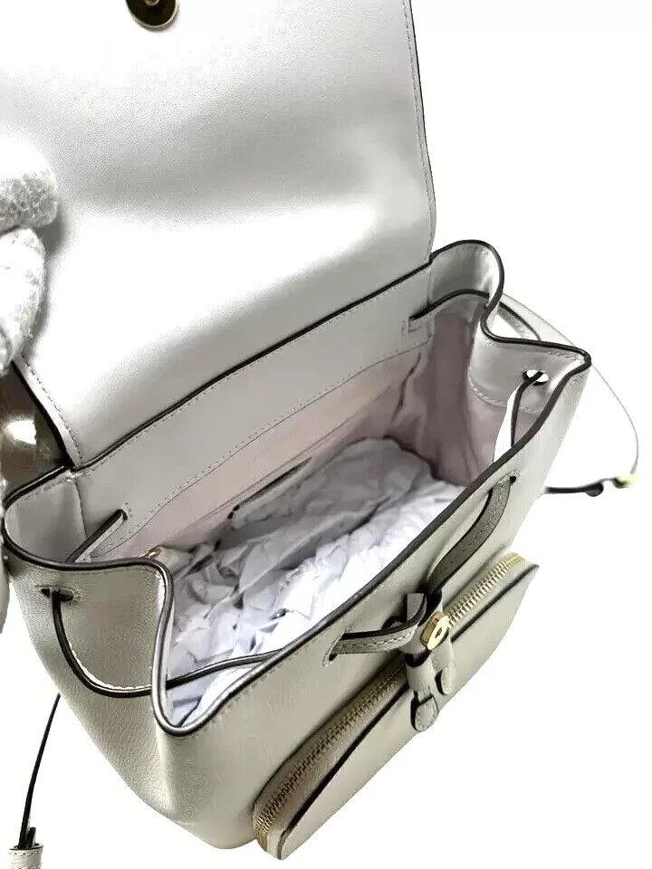 Kate Spade Kristi Medium Flap Backpack-Quill Grey Kate Spade Kristi Medium Flap Backpack Quill Grey Leather  main image 4