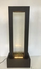 42" H Zinc Metal Fountain Indoor/Outdoor Rainfall Freestanding Garden Decor