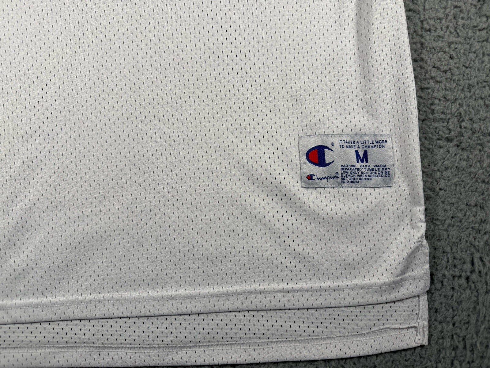 Vintage Champion Bugs Jersey Tune Squad White Jordan Best Friend Logo Pullover thumbnail 6