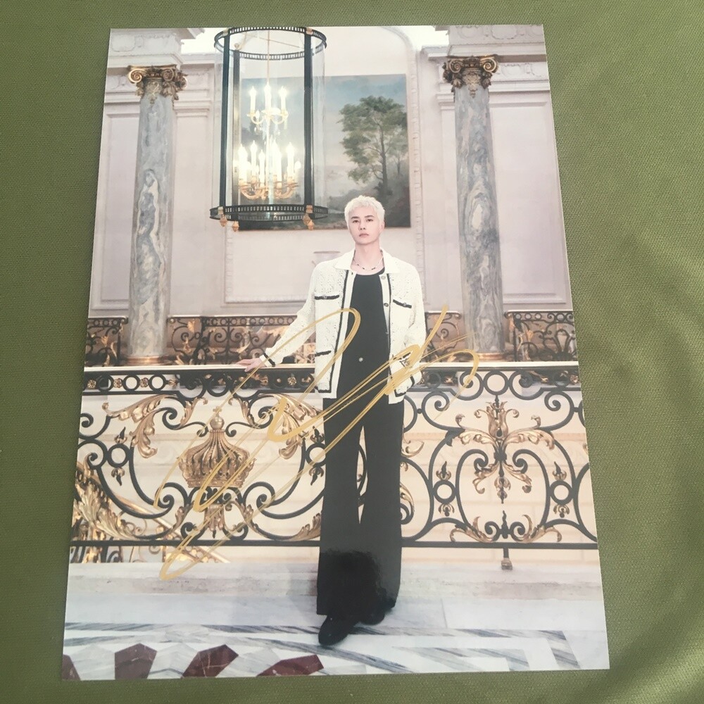 WANG YIBO YI BO PHOTO CARD PICTURE SIGNED AUTOGRAPHED CHINESE 4*6