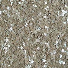 3mm Round Sequins Beige Rainbow Iris Shiny Opaque. Made in USA