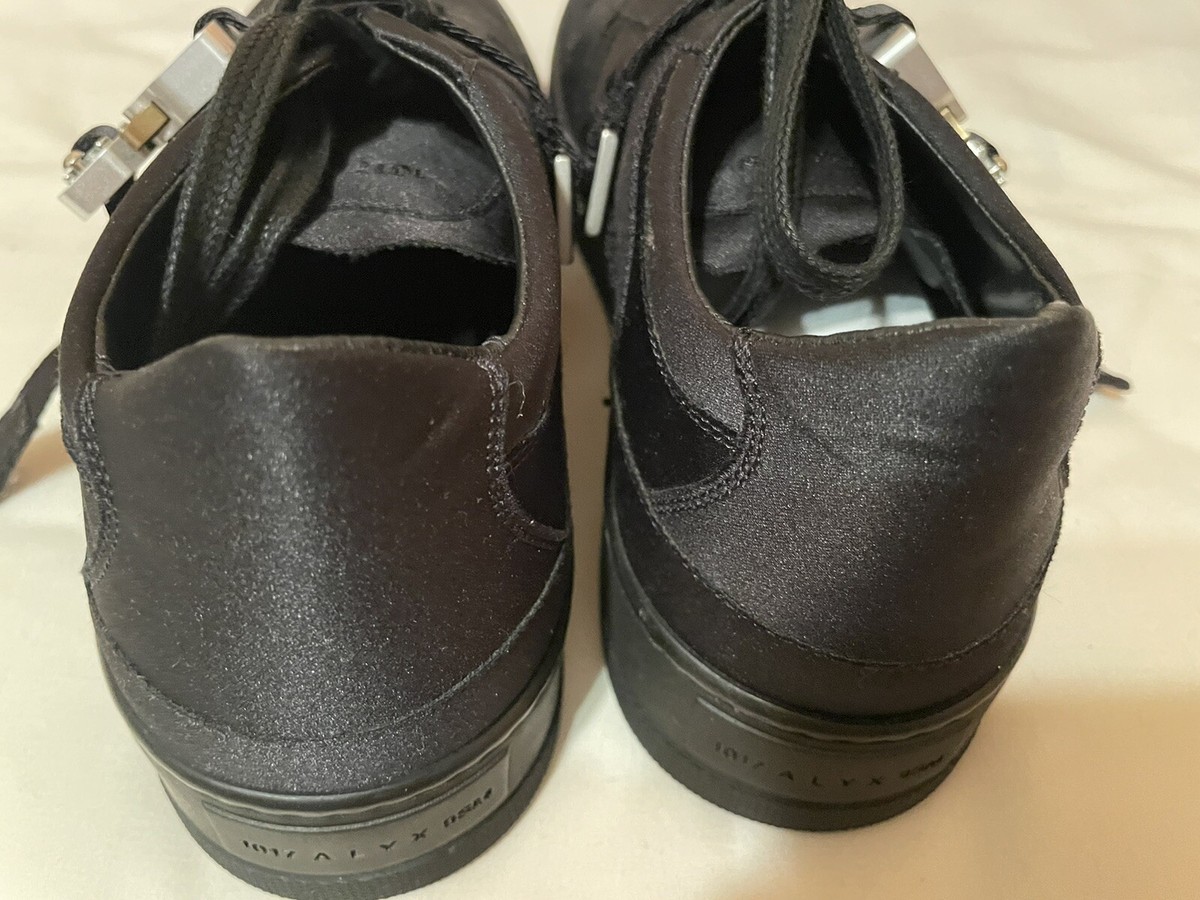 New Mens 1017 Alyx 9SM Black Satin Buckle Low Sneakers Size-US9