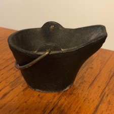 Vintage Antique Miniature Cast Iron Coal Bucket Doll House Toy Salesman Sample