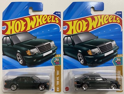 Hot Wheels Mercedes-Benz 500 E HW '70s Vs. '90s 52/250 (Lot of 2
