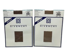 2 GIVENCHY BODY GLEAMERS Superbe Control Top Pantyhose BRONZE & PALE GOLD (B)