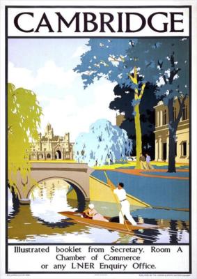 Cambridge - Illustriertes Reiseposter | Vintage Poster | A1, A2, A3