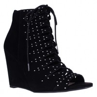 Jessica Simpson Barlett Strappy Studded Wedge Pumps - Black, 9 Us on sale Jessica Simpson Barlett Strappy Studded Wedge Pumps - Black, 9 Us on sale