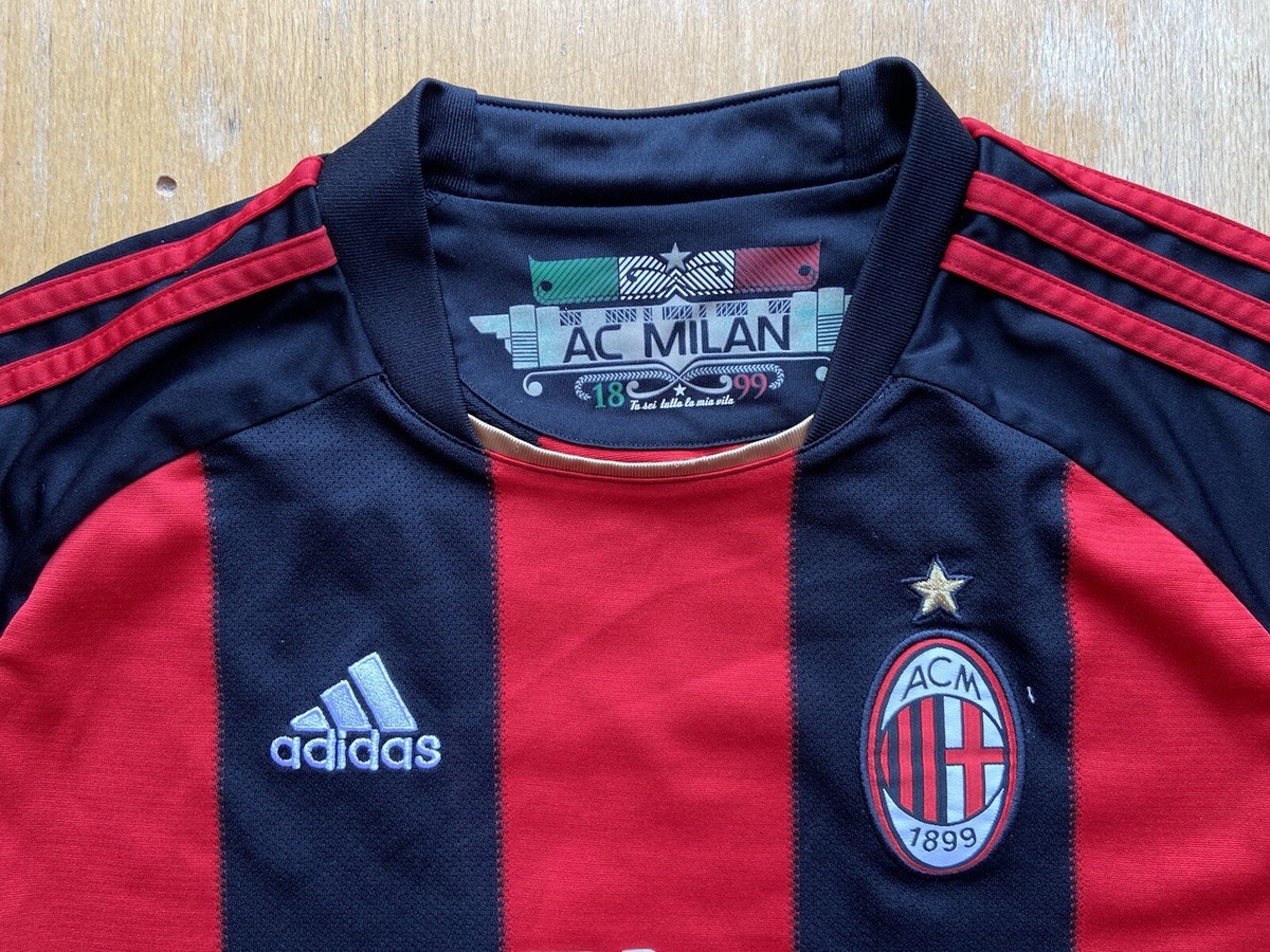 AC MILAN 2010 2011 HOME FOOTBALL SHIRT SOCCER JERSEY ADIDAS