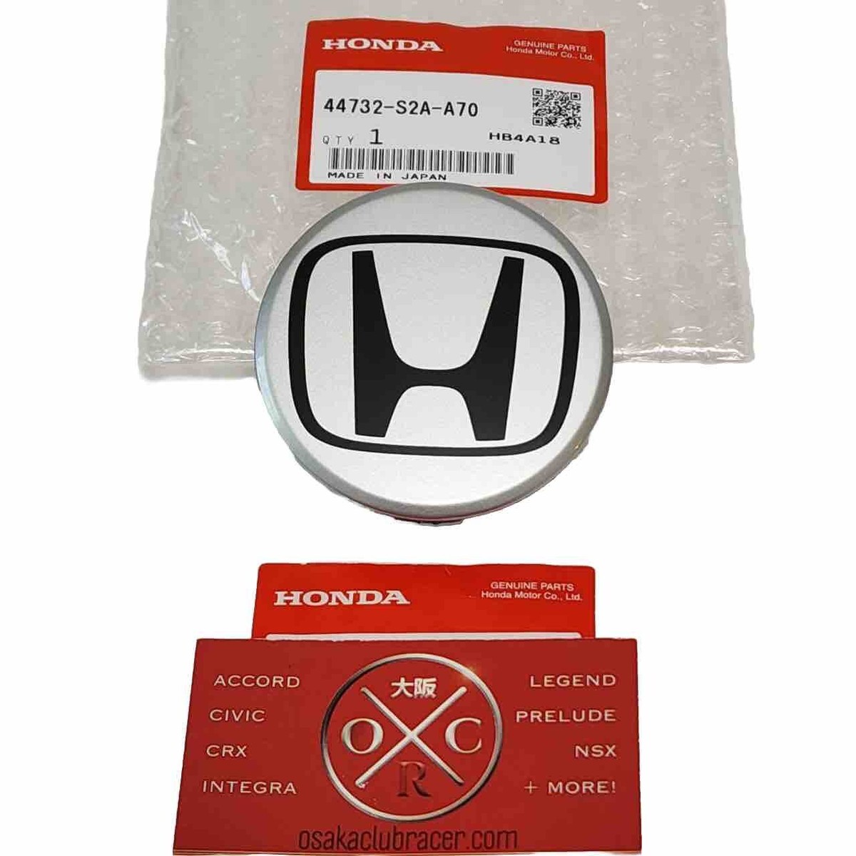 Genuine OEM 2008-2009 Honda S2000 Wheel Center Cap Silver AP2