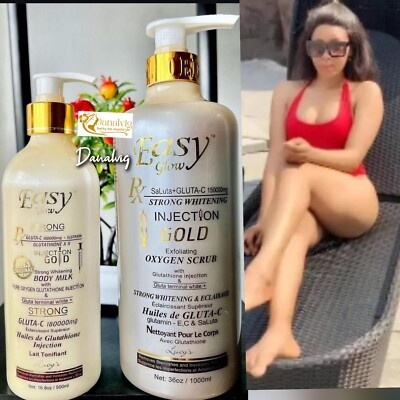 #ad Set Of Easy Glow Whitening Body Milk 500ml And Body Wash 1000ml 2 in 1 $87.40