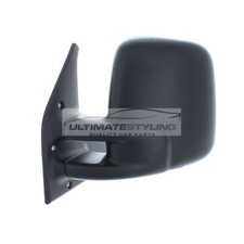 VW T4 Transporter 1990-2003 Door Wing Mirror Manual Black Passenger Side Left