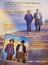 1987 Magazine Advertisement Merle Haggard & Willie Nelson Seashores Old Mexico