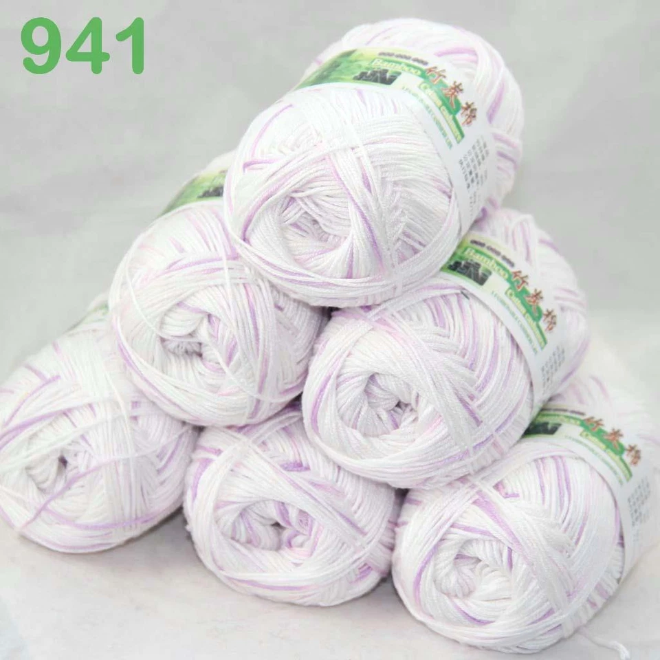 Sale Lot 6SkeinsX50g Soft Bamboo Cotton Baby Wrap Hand Knitting Crochet Yarn 941 - Image 2 of 4