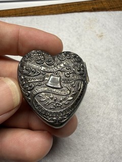 Vintage Sterling Silver Pill Box Hinged Trinket Box 12.5 g. Combined Shipping