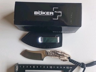 Boker Plus Rhino Stag Vox 12C27 Steel Pocket Knife: Knife Knives Collection