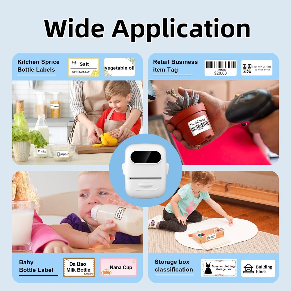 Compact P50 Bluetooth Barcode Label Printer with 2-Inch Tape Compact P50 Bluetooth Barcode Label Printer with 2-Inch Tape