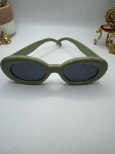 ZARA Oval sunglasses Retro Style with a resin frame UV Protection Olive Green