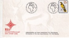 South Africa 1991 Long Distance Boeing 747-400 Date Stamp Card special cancel