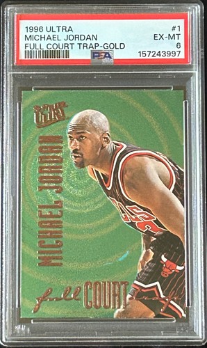 Michael Jordan [Gold] #1 1996 Ultra Full Court Trap card